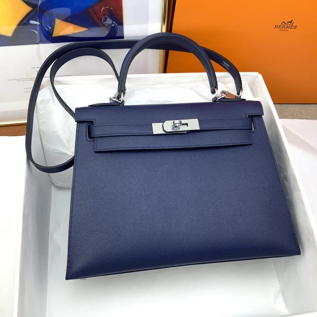 Hermes Kelly 28 Sellier Epsom Blue Bag Hermes Kelly 28 Sellier Epsom Blue Bag