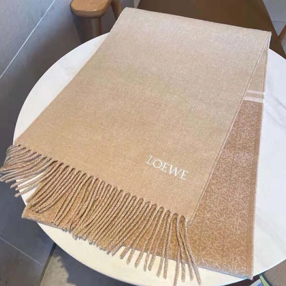 Loewe Scarf in Wool and Cashmere for Unisex in Brown Loewe Scarf in Wool and Cashmere for Unisex in Brown