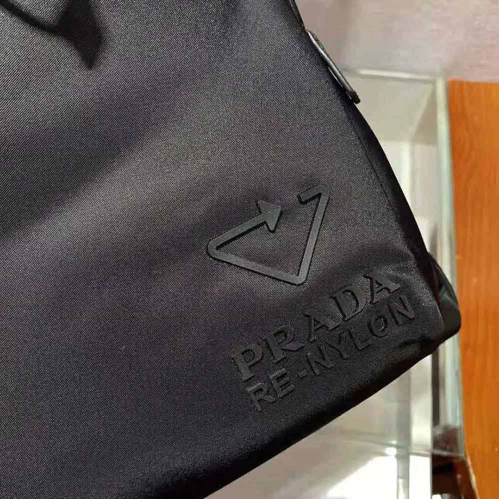 Prada Re-Nylon and Saffiano Leather Backpack for Women in Black
