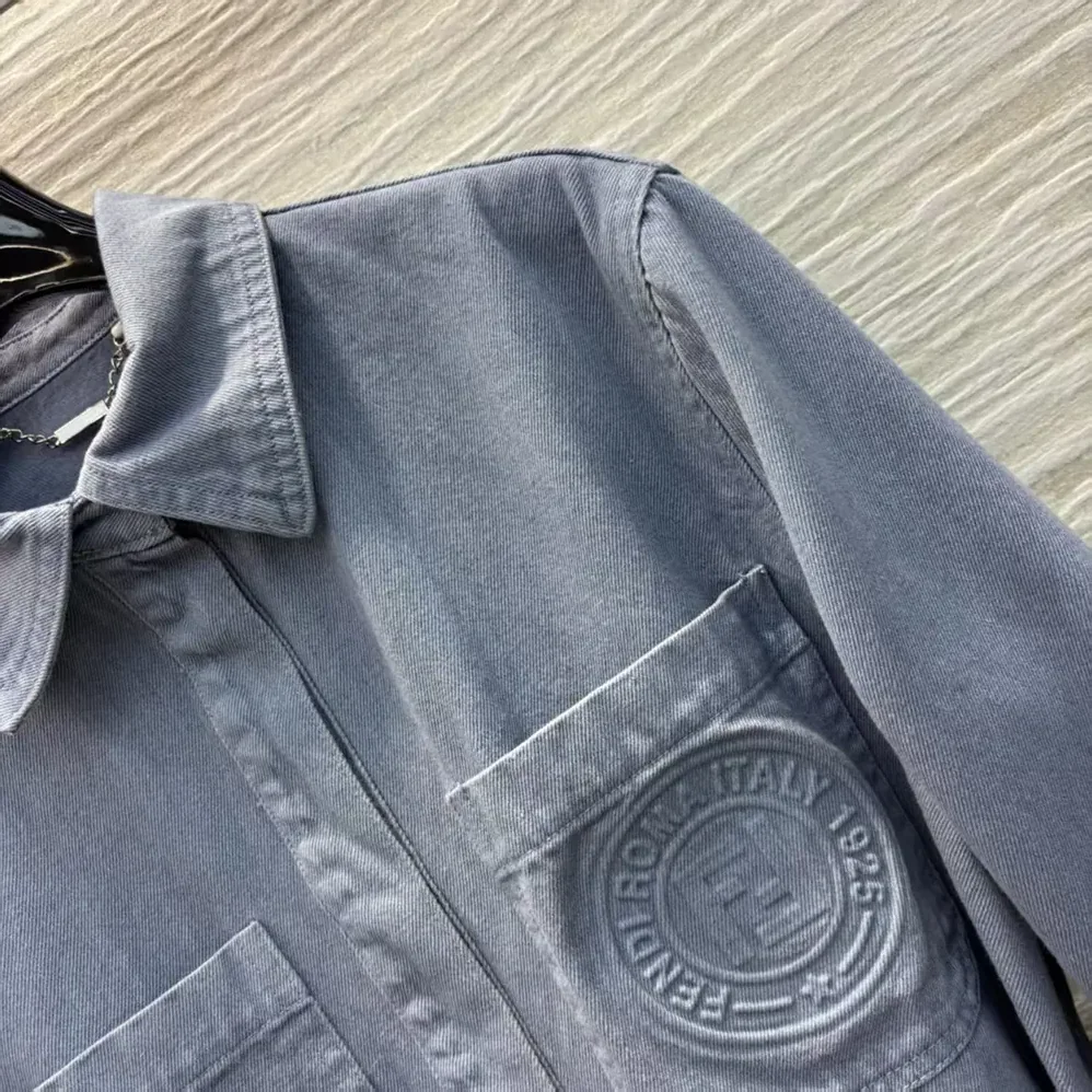 Fendi Blue Denim Go for Women in To Jacket Fendi Blue Denim Go for Women in To Jacket