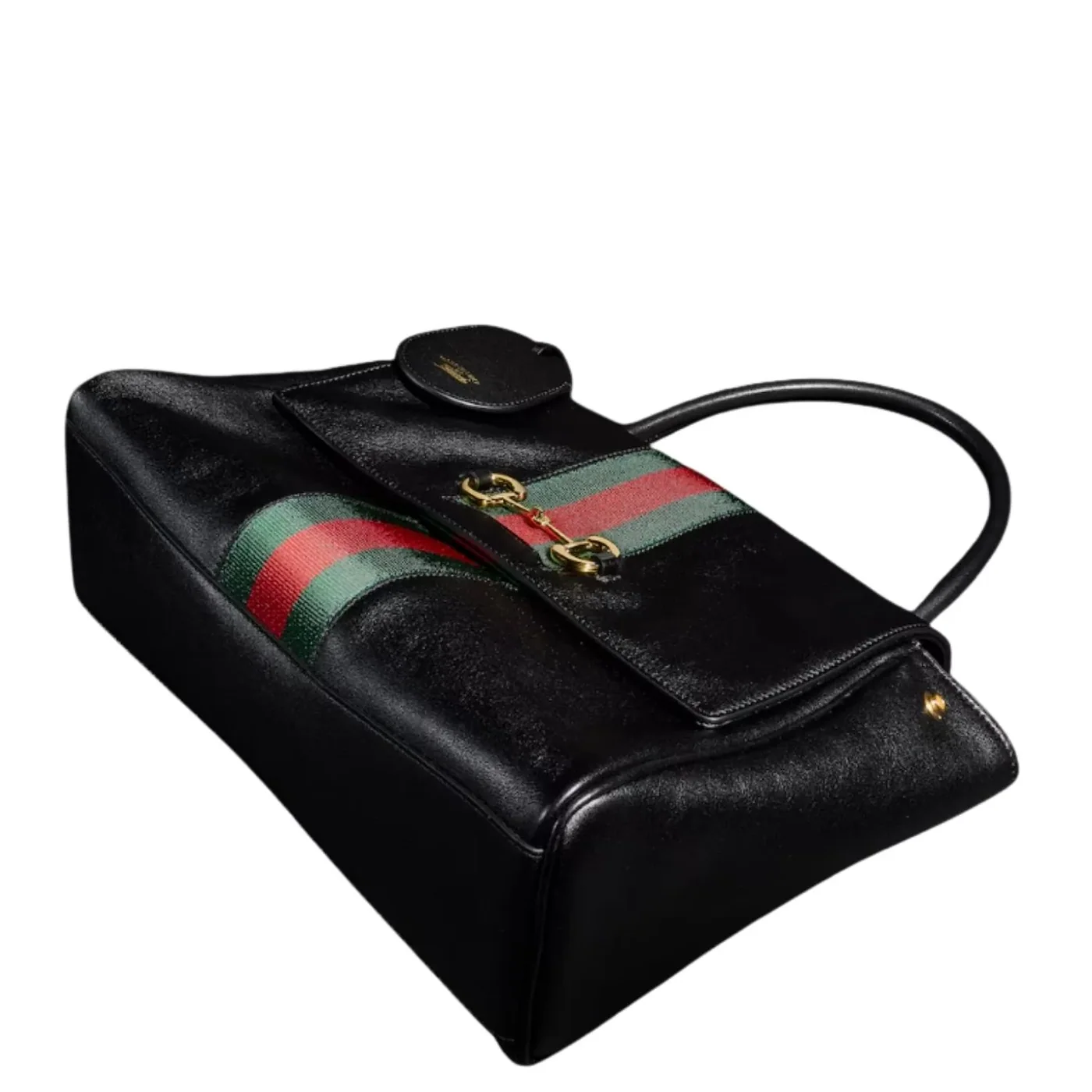 Gucci Paparazzo Medium Top Handle Bag in Black/ Grey Gold Hardware
