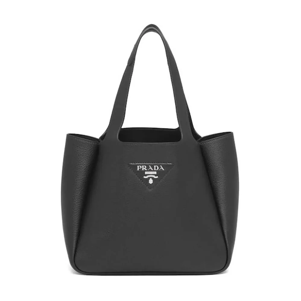 Prada Calf Leather Handbag for Women in Black