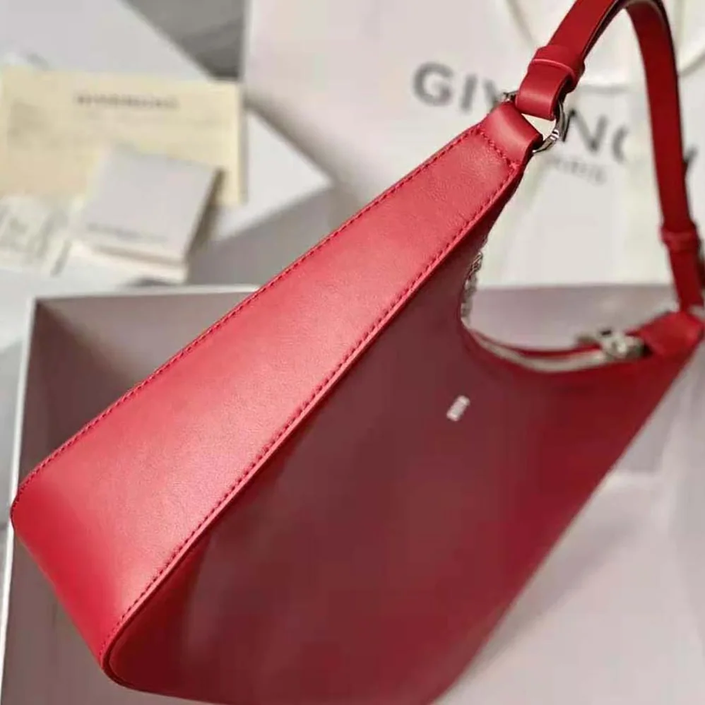 Givenchy Small Moon Cut Out Bag in Leather for Women in Red Givenchy Small Moon Cut Out Bag in Leather for Women in Red