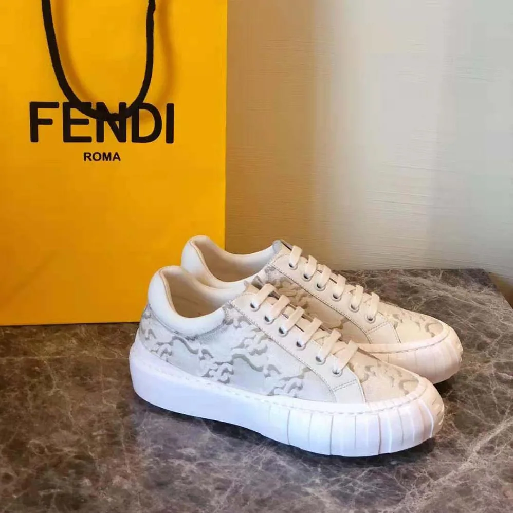 Fendi Force White Fabric Low for Women in Top Sneakers Fendi Force White Fabric Low for Women in Top Sneakers