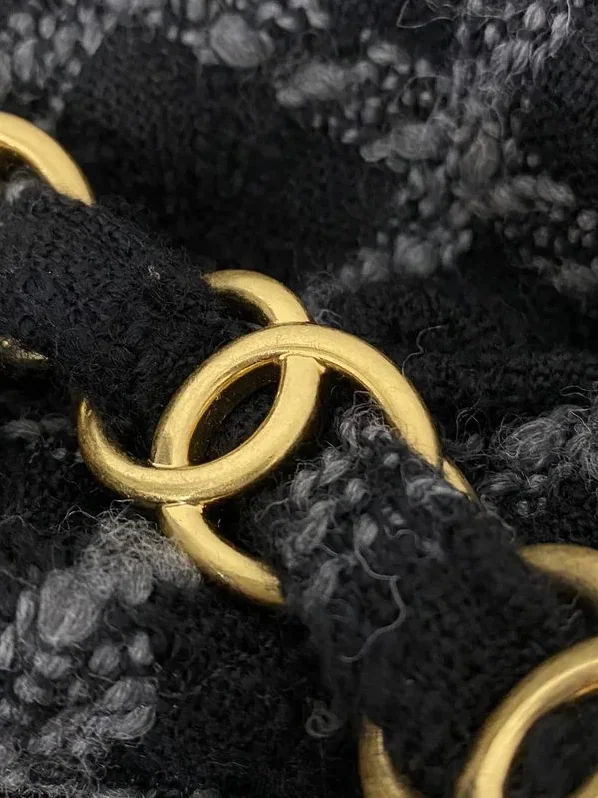 Chanel Maxi Hobo Bag in Black Gold Hardware