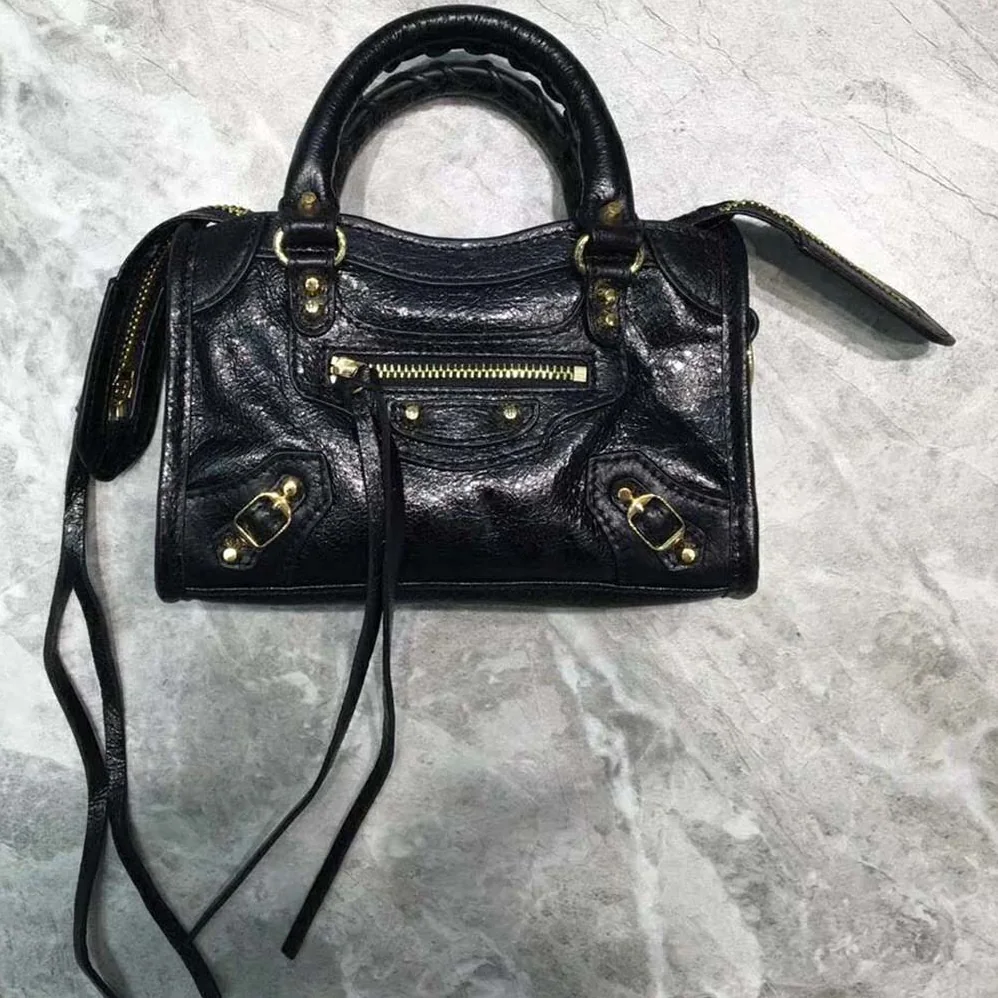 Balenciaga Classic Gold Mini City for Women in Black