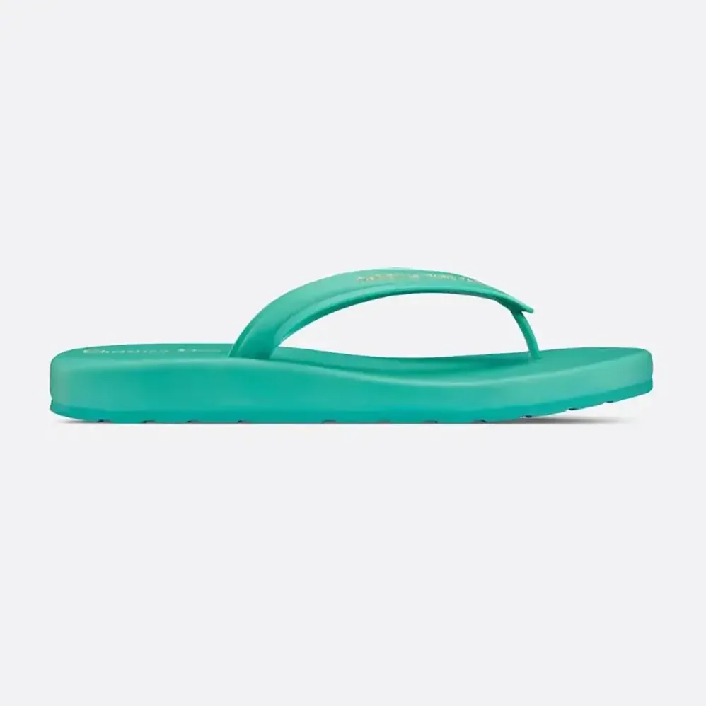Dior Diorsea Thong Sandal Aquamarina Leather for Women in Effect Fabric Dior Diorsea Thong Sandal Aquamarina Leather for Women in Effect Fabric