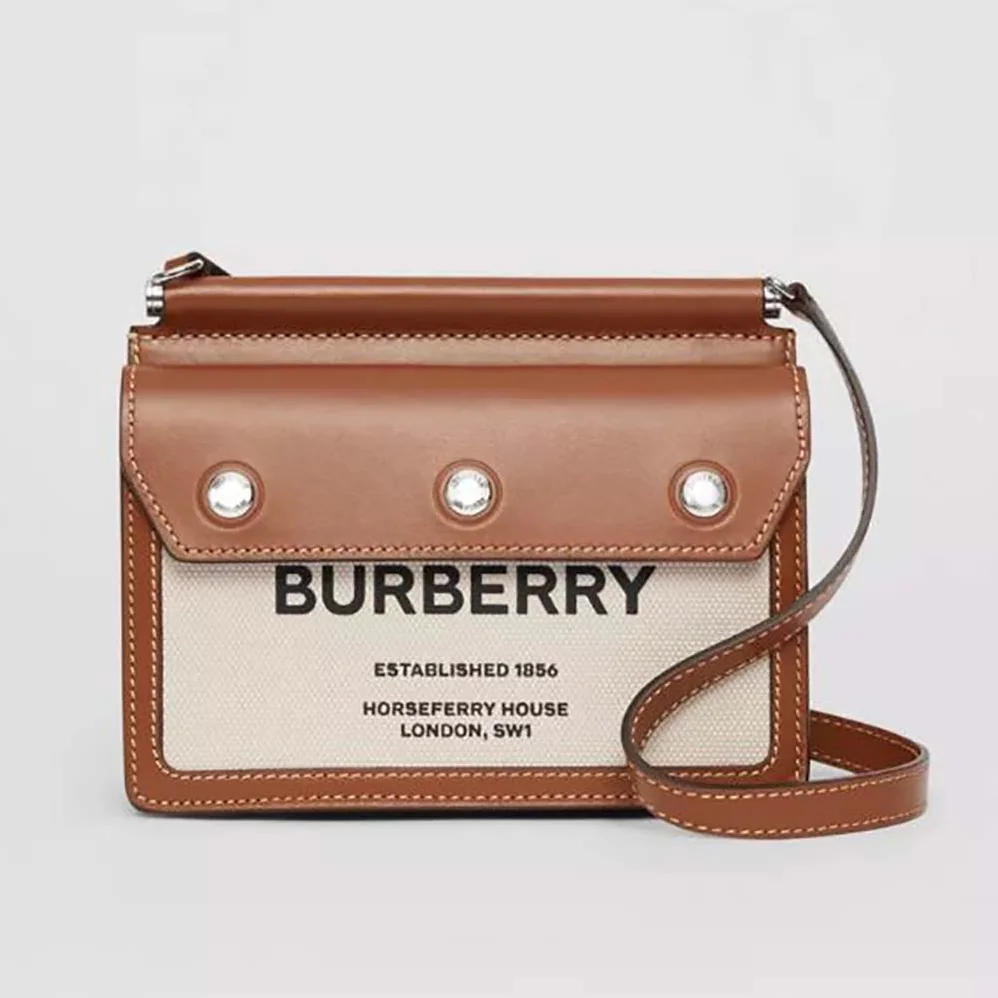 Burberry Mini Horseferry Print Title Bag with Pocket Detail for Women