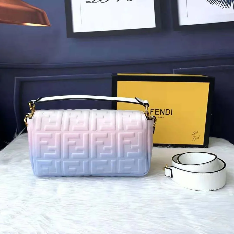 Fendi Baguette Graduated Color Nappa Leather Bag for Women Fendi Baguette Graduated Color Nappa Leather Bag for Women