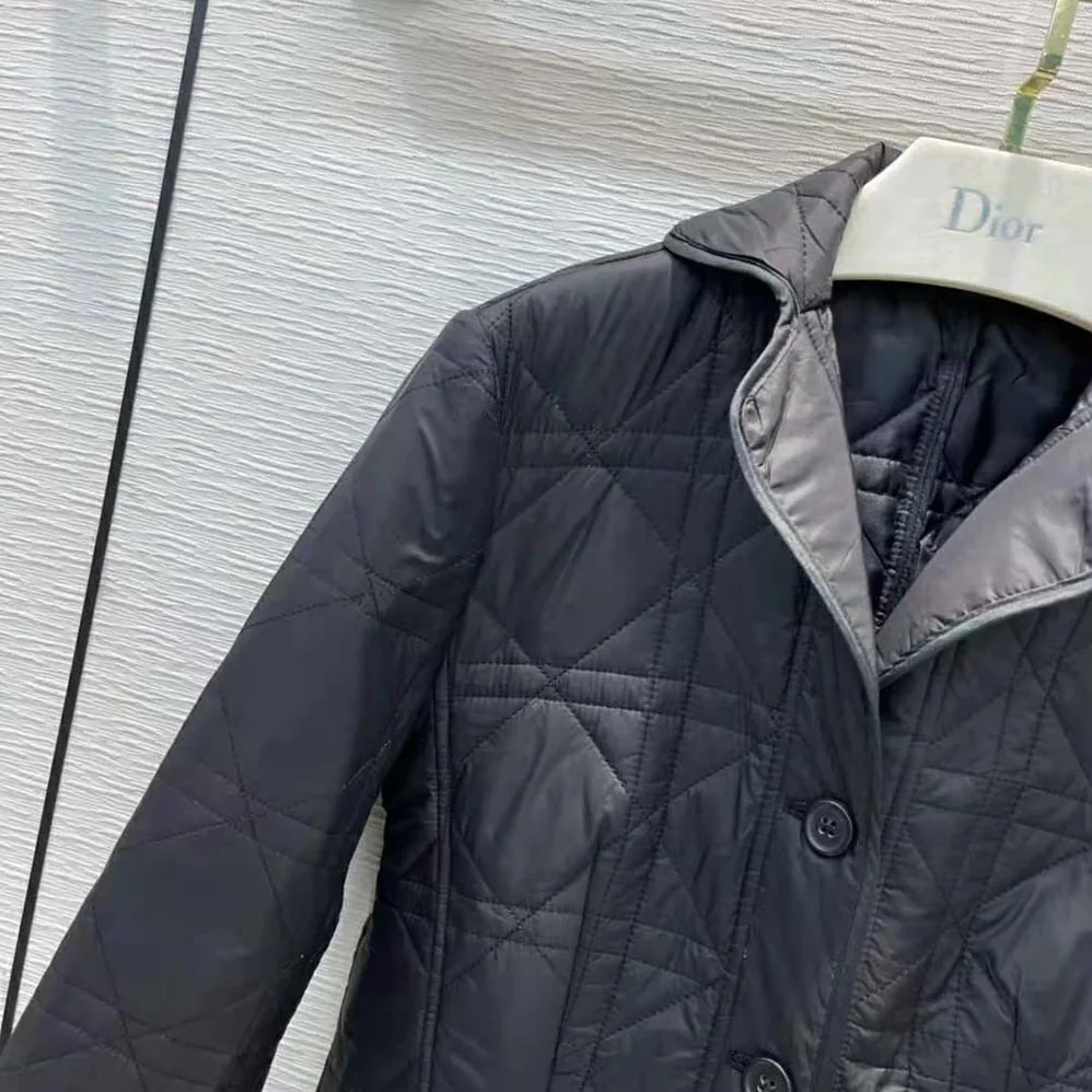Dior Macrocannage Bar Jacket Black Quilted Technical Taffeta for Women Dior Macrocannage Bar Jacket Black Quilted Technical Taffeta for Women