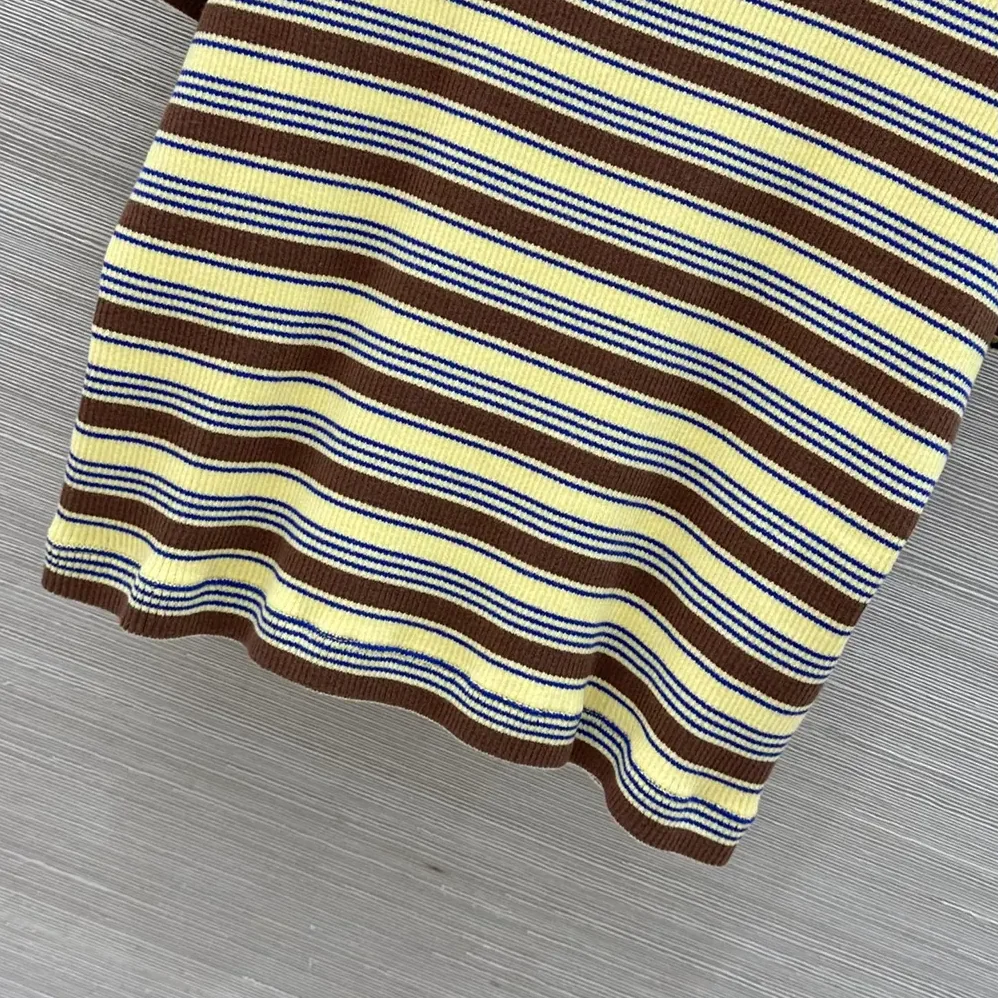 Fendi Top Multicolor Striped Cotton Jumper for Women