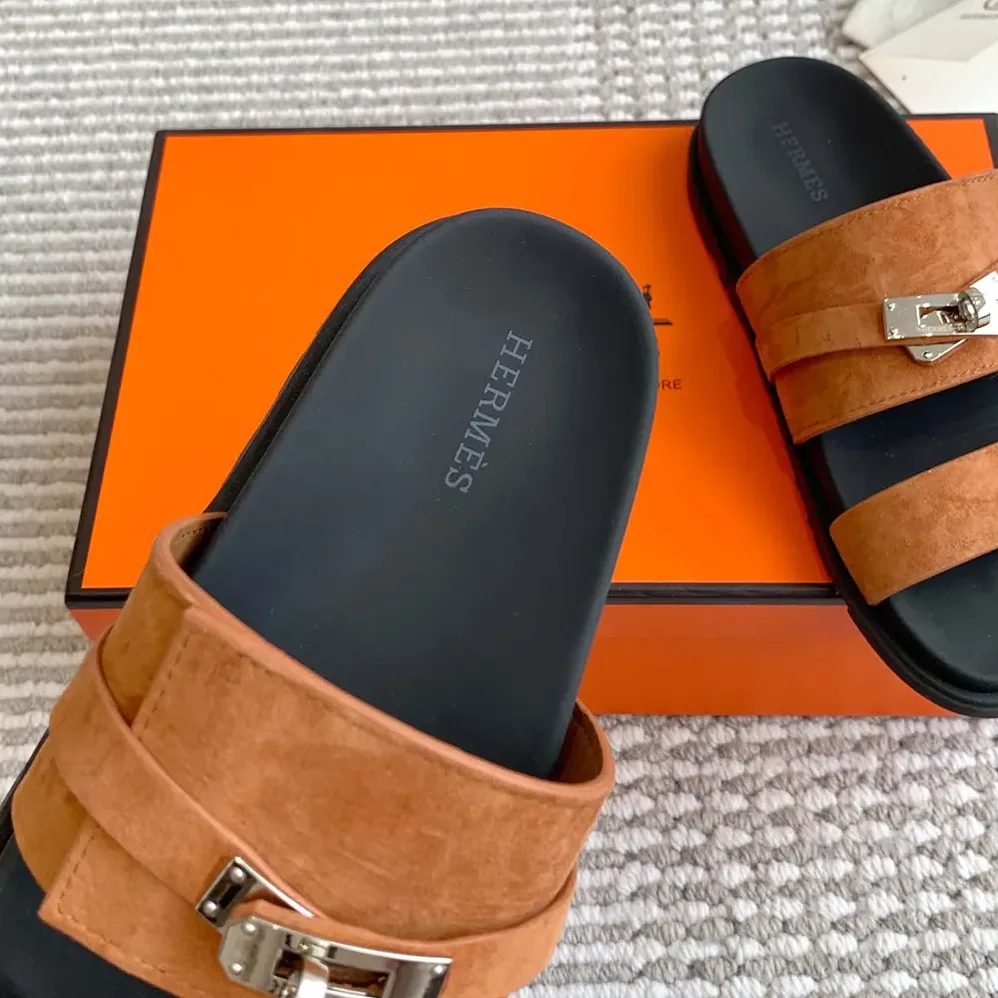 Hermes Jackson Sandal for Unisex in Brown Hermes Jackson Sandal for Unisex in Brown