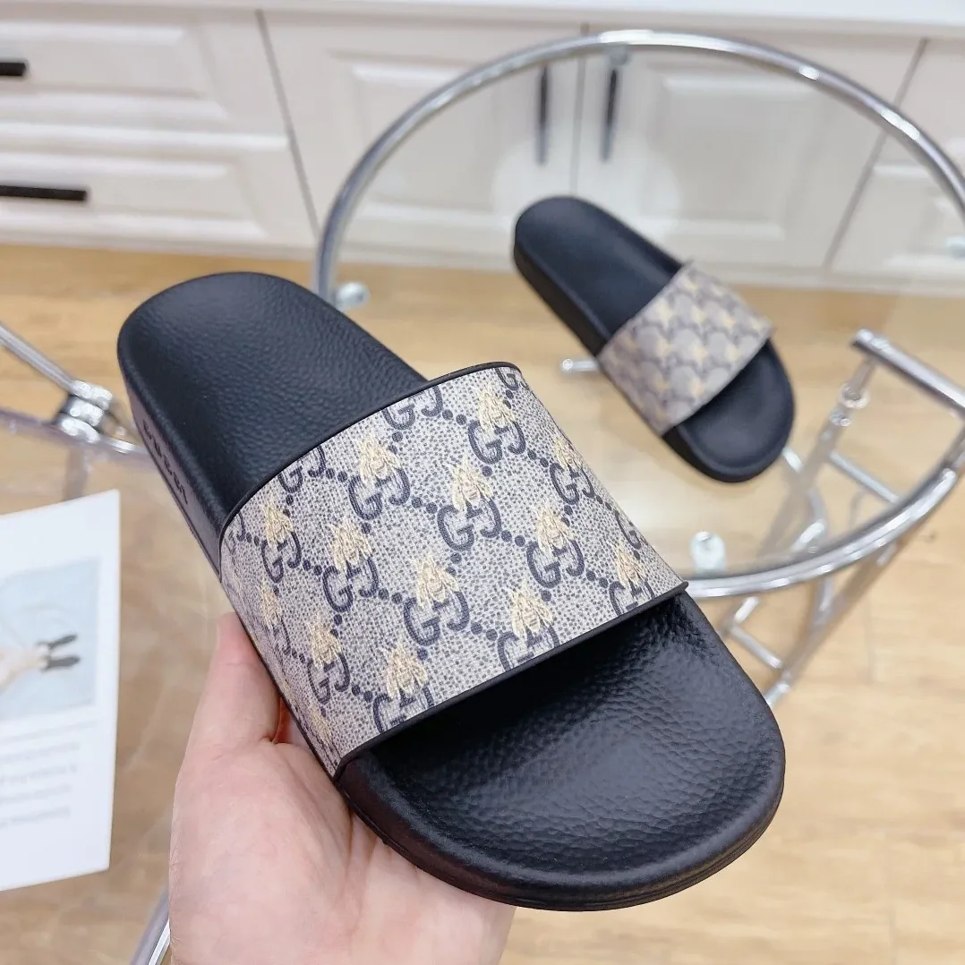 Gucci GG Slide Sandal With Bees Black for Women Gucci GG Slide Sandal With Bees Black for Women