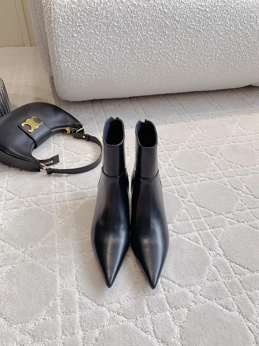 Jimmy Choo Cycas Ankle Boot 50 Black Nappa Leather Ankle Boots for Women