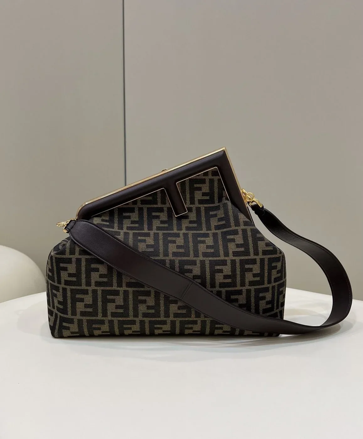 Fendi First Large Brown Canvas