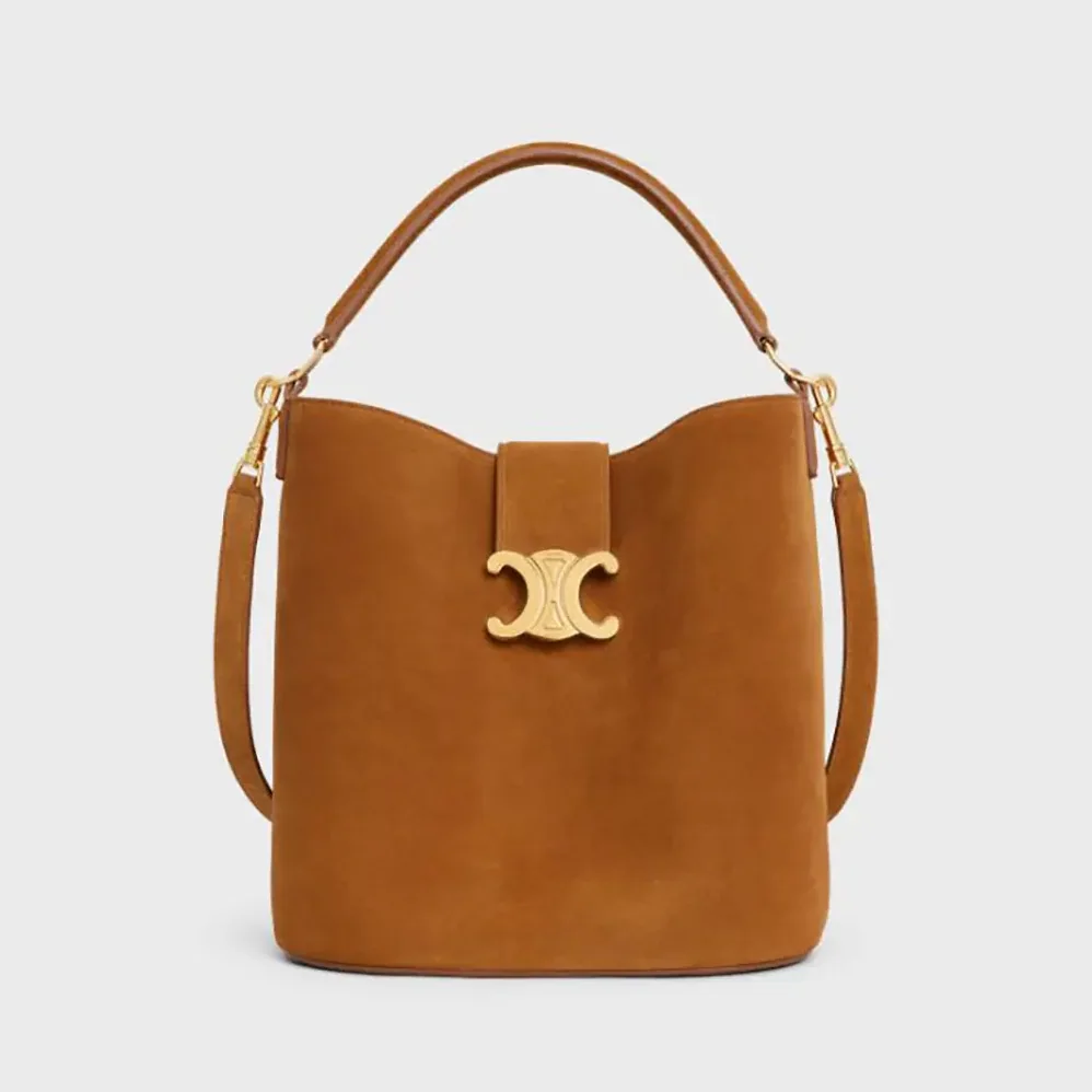 Celine Medium Louise Bag In Suede Calfskin for Women in Brown Celine Medium Louise Bag In Suede Calfskin for Women in Brown