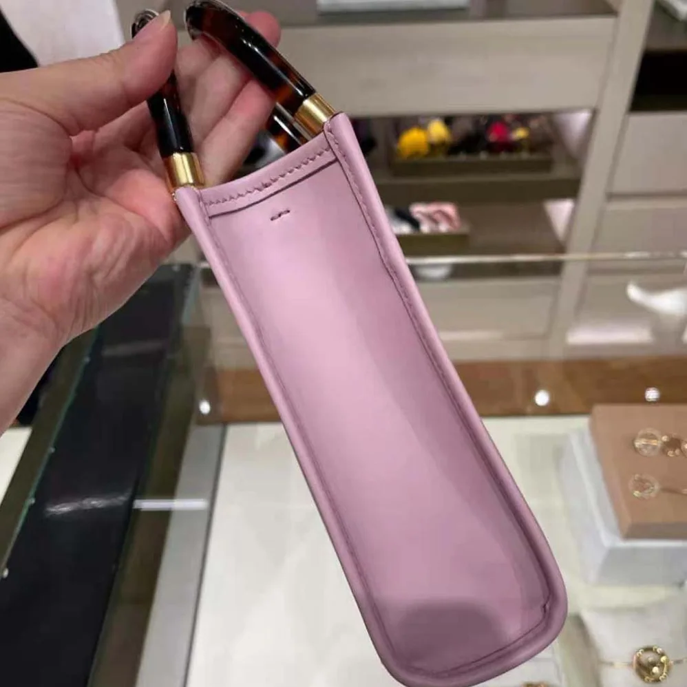 Fendi Mini Sunshine Shopper Leather Mini-Bag for Women in Pink
