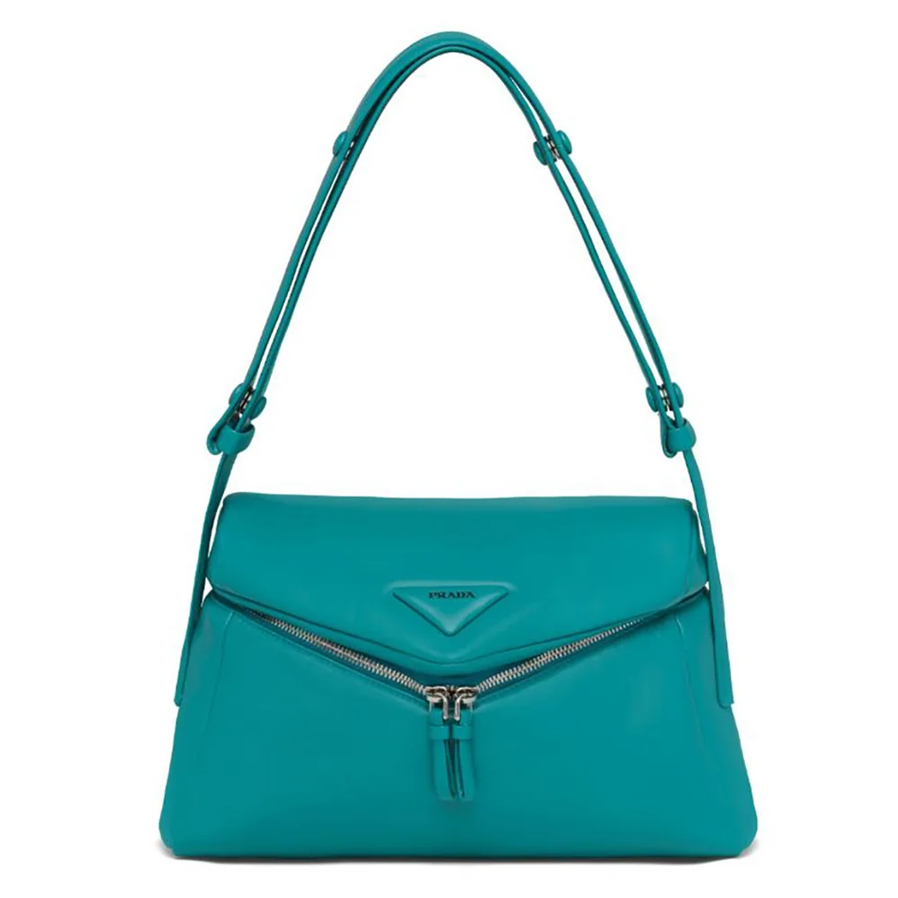 Prada Padded Nappa Leather Prada Signaux Bag for Women in Lime Prada Padded Nappa Leather Prada Signaux Bag for Women in Lime