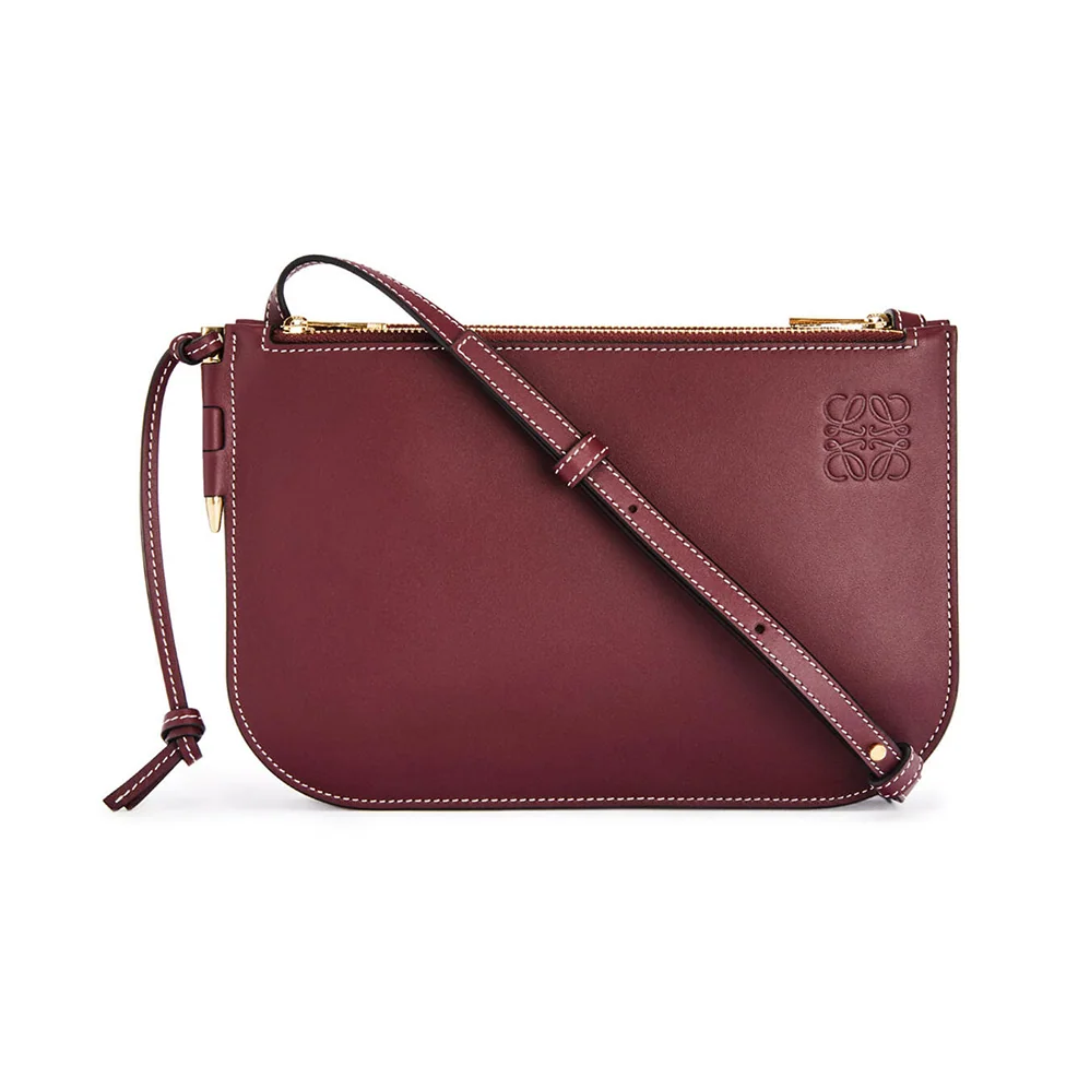Loewe Gate Double Zip Pouch in Soft Calfskin for Women