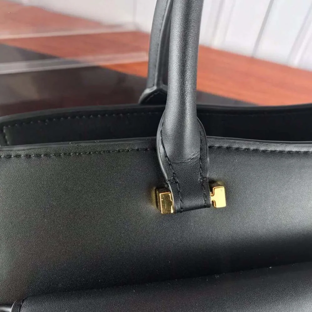 Saint Laurent YSL Uptown Medium Tote Shiny Smooth for Women in Black Saint Laurent YSL Uptown Medium Tote Shiny Smooth for Women in Black