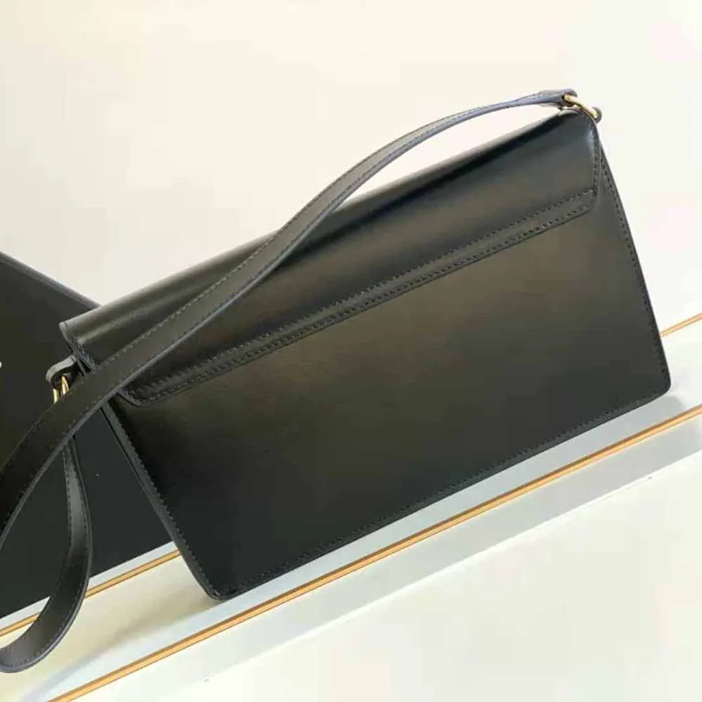 Celine Trapeze Triomphe Bag in Shiny Calfskin for Women in Black Celine Trapeze Triomphe Bag in Shiny Calfskin for Women in Black