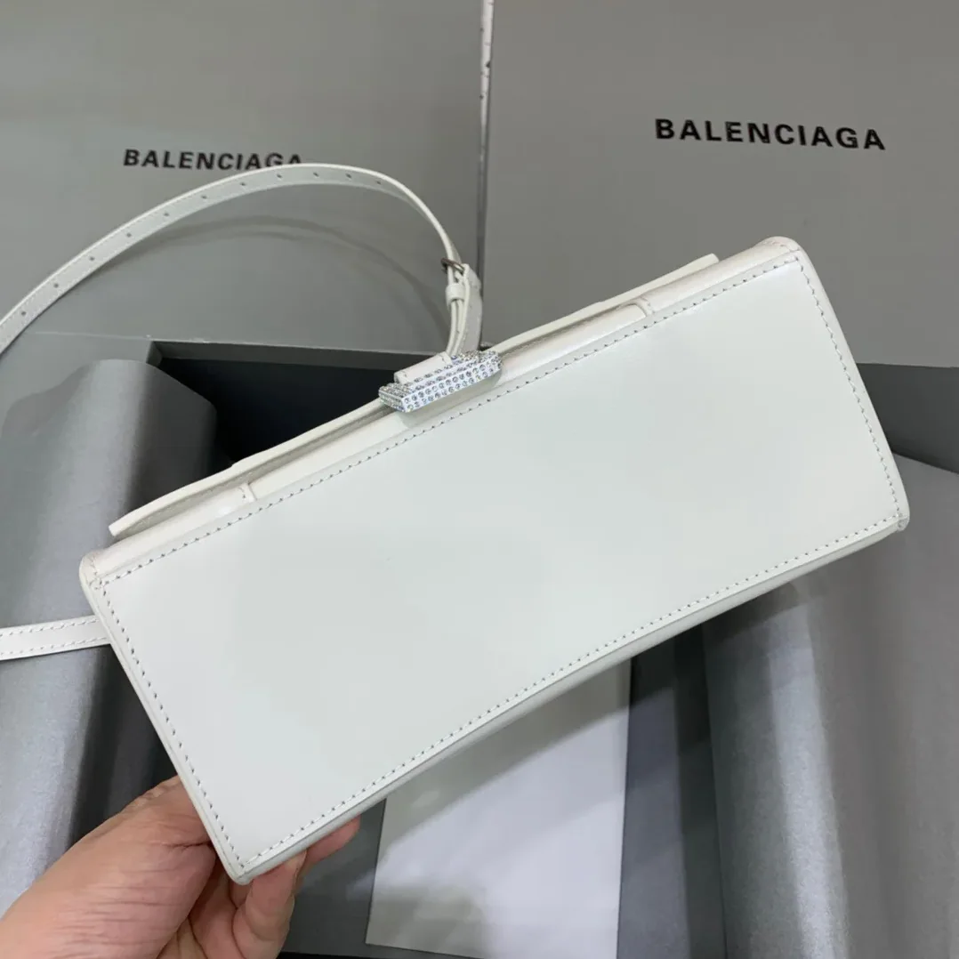 Balenciaga Hourglass Small Handbag In White