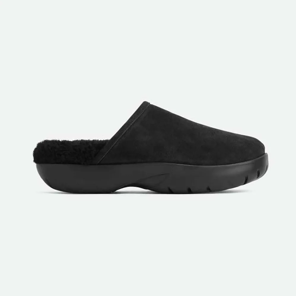 Bottega Veneta Snap Slipper in Shearling Calfskin for Unisex in Black
