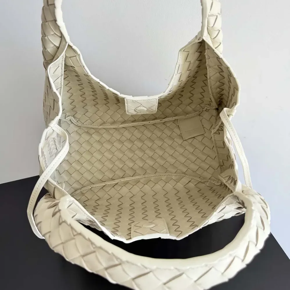 Bottega Veneta Medium Campana for Women in White Bottega Veneta Medium Campana for Women in White