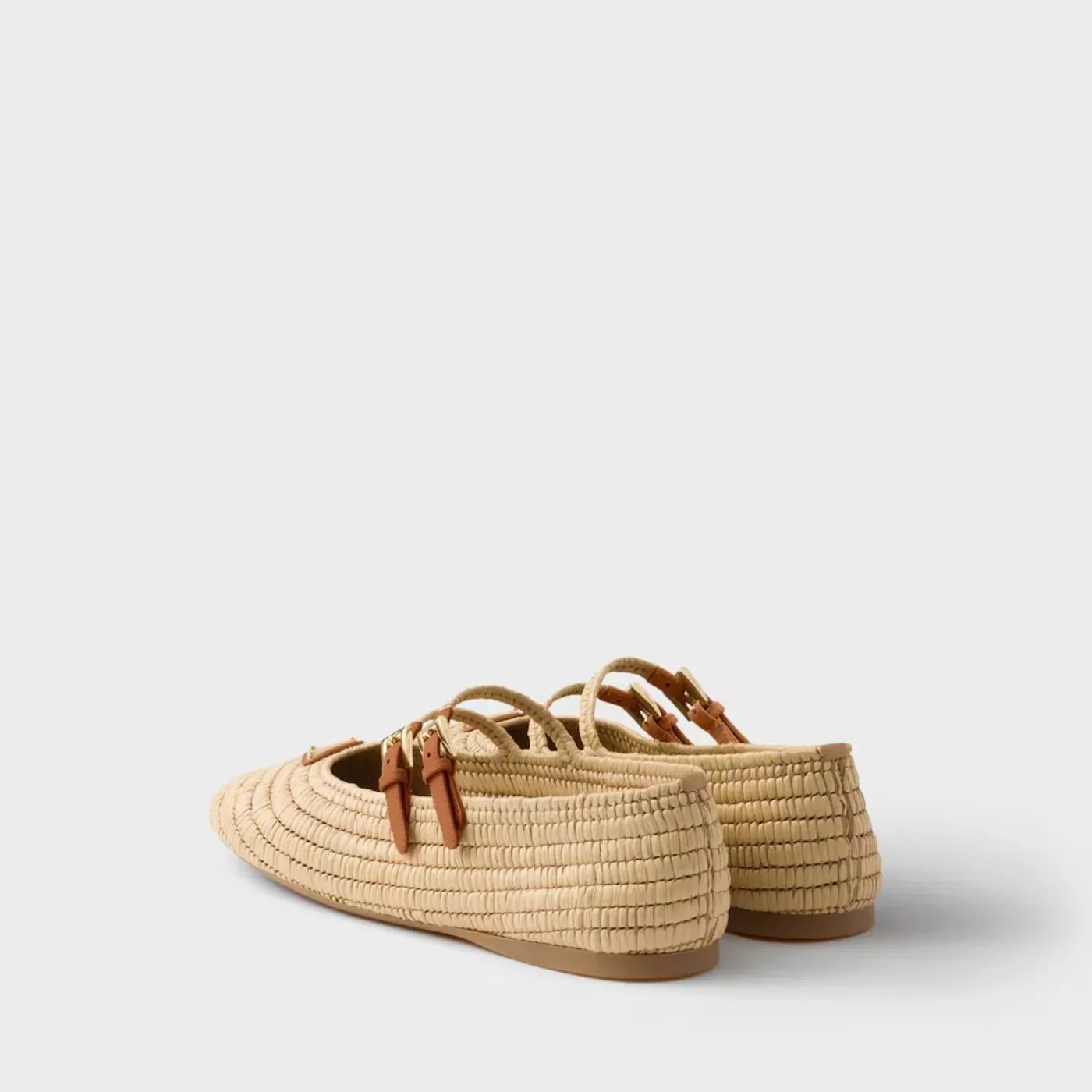 Prada Crochet Ballerinas Flats Beige 1F927N_2ACS_F0P9G_F_005