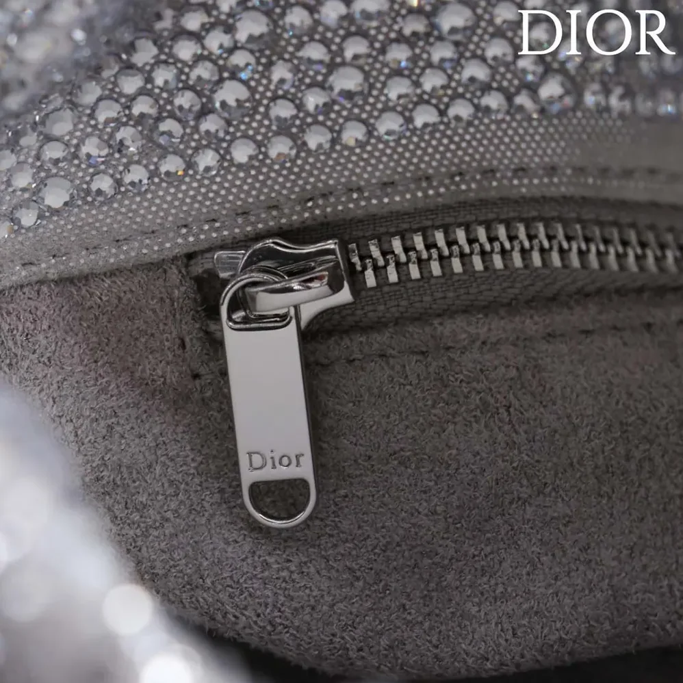 Dior Small Dior Bow Bag Silver for Women in Tone Goatskin and Strass Dior Small Dior Bow Bag Silver for Women in Tone Goatskin and Strass