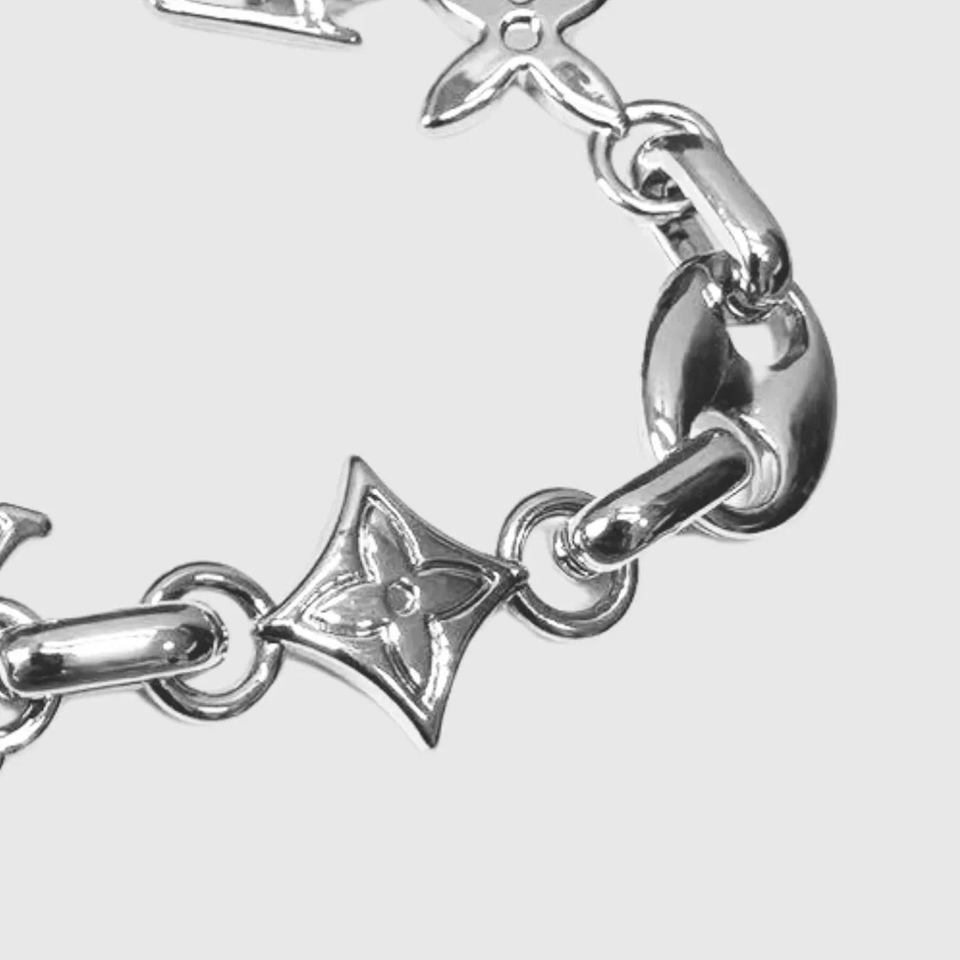 Louis Vuitton Mix Chains Bracelet Silver in Toned