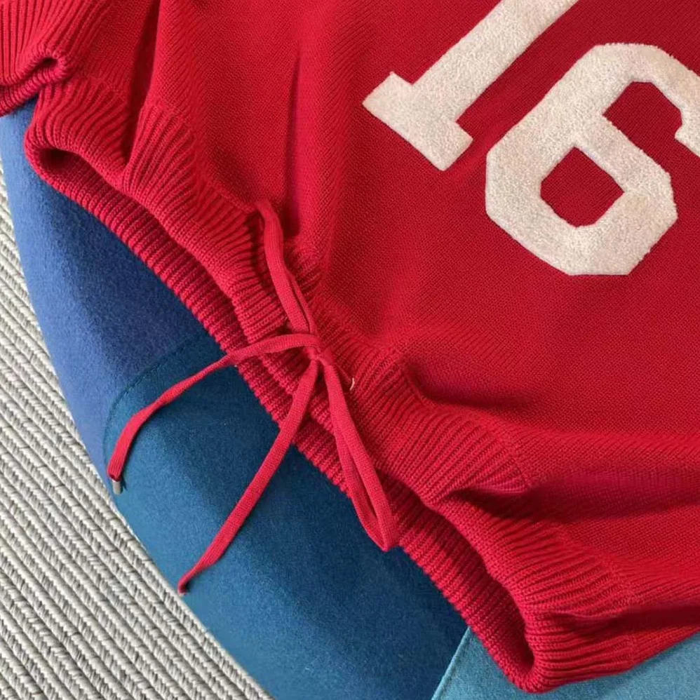 Celine 16 Sweatshirt in Wool and Cashmere for Women in Red
