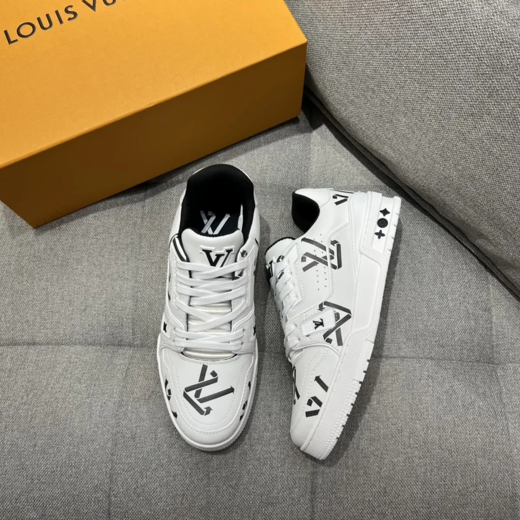 Louis Vuitton LV Trainer Sneaker Black LV 1AAGY7 Louis Vuitton LV Trainer Sneaker Black LV 1AAGY7