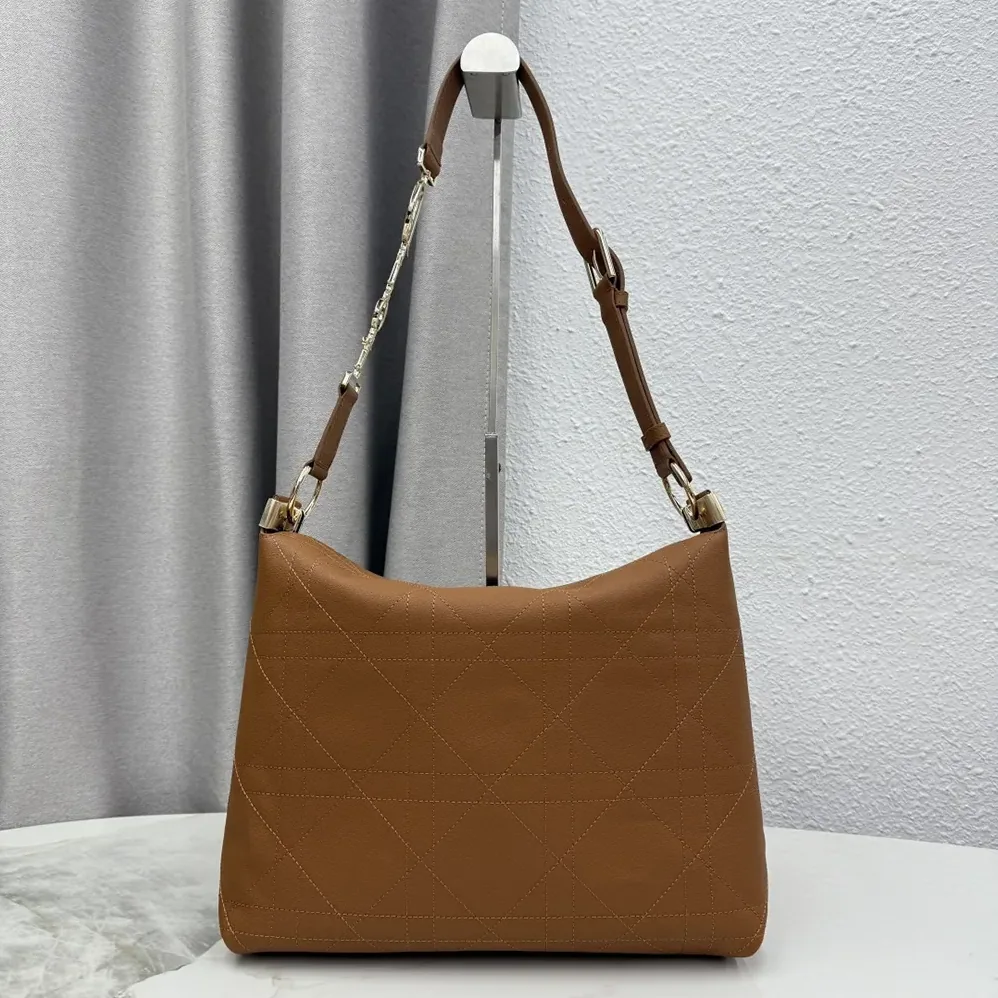 Dior Medium Diorly Bag Marron Bobby Flat Macrocannage Grained Calfskin for Women Dior Medium Diorly Bag Marron Bobby Flat Macrocannage Grained Calfskin for Women