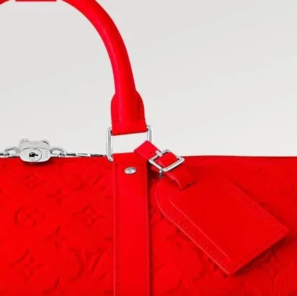 Louis Vuitton Keepall Bandouliere 50 Travel Bag in Red Silver Hardware Louis Vuitton Keepall Bandouliere 50 Travel Bag in Red Silver Hardware