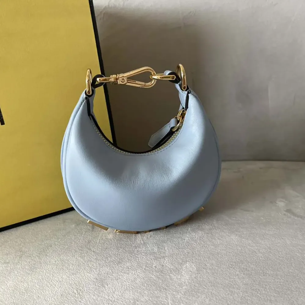 Fendi Nano Fendigraphy Blue Leather Charm for Women
