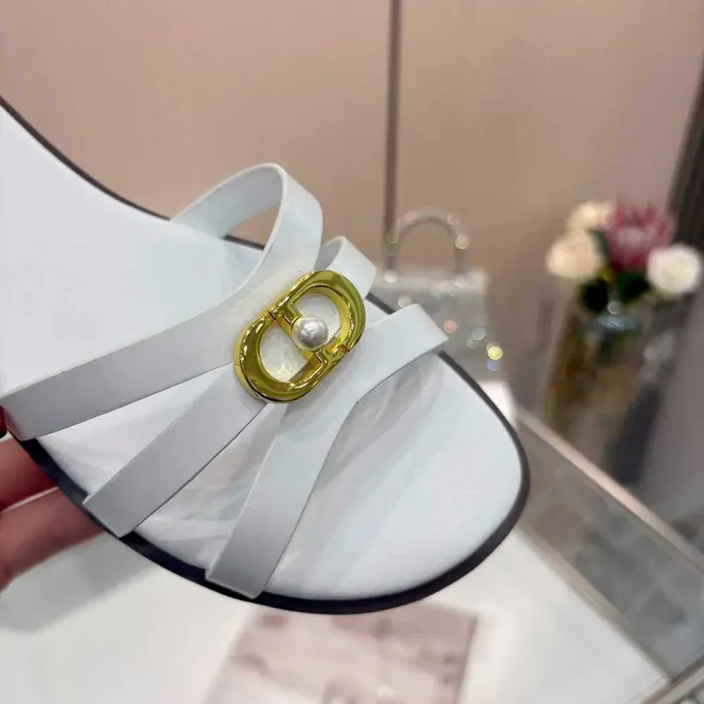 Dior 30M Slide White Calfskin for Women