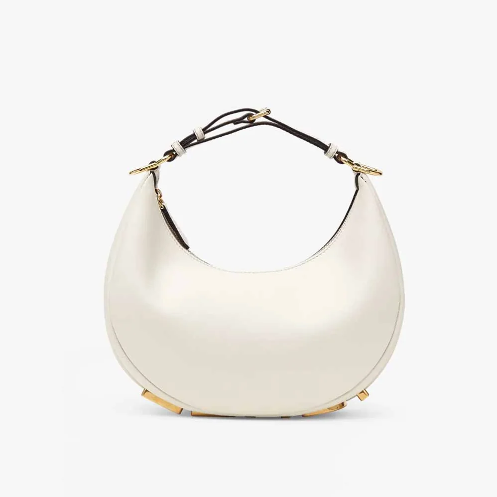 Fendi Fendigraphy Small White Leather Bag for Women Fendi Fendigraphy Small White Leather Bag for Women