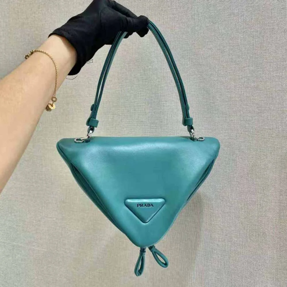 Prada Padded Nappa Leather Handbag for Women in Lime Prada Padded Nappa Leather Handbag for Women in Lime