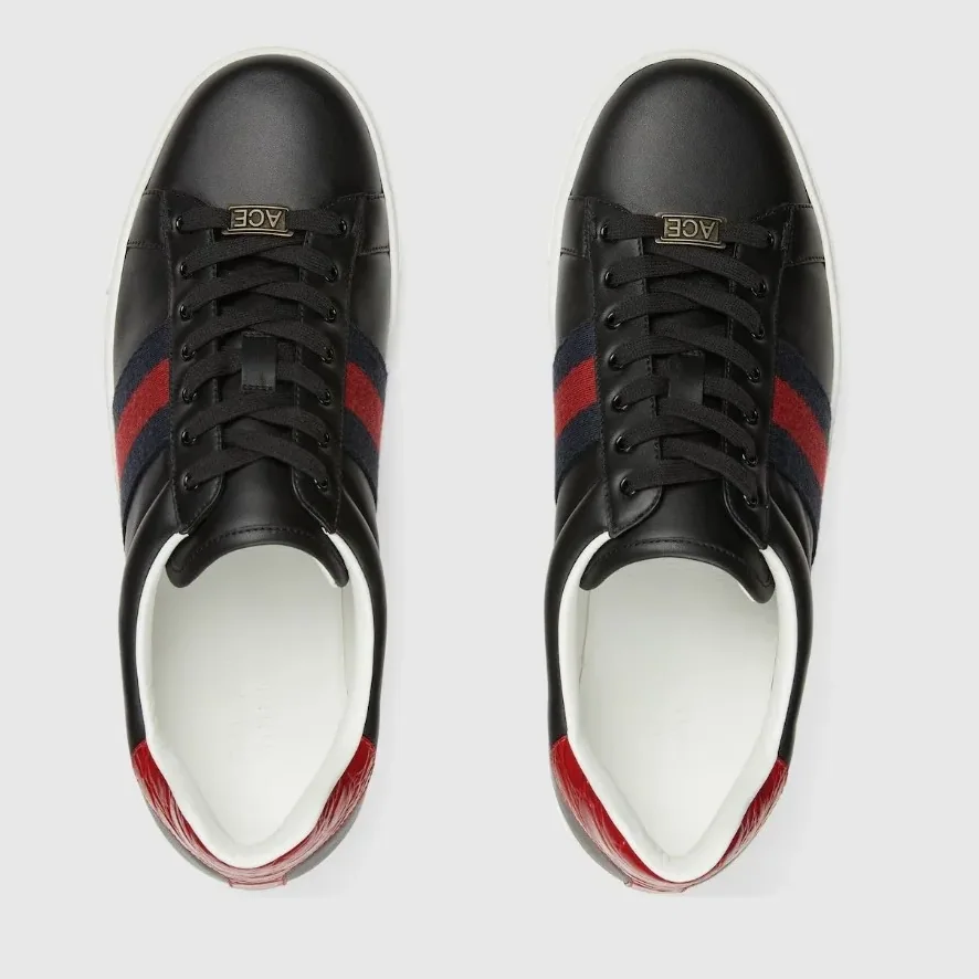 Gucci Ace Sneaker With Web Black