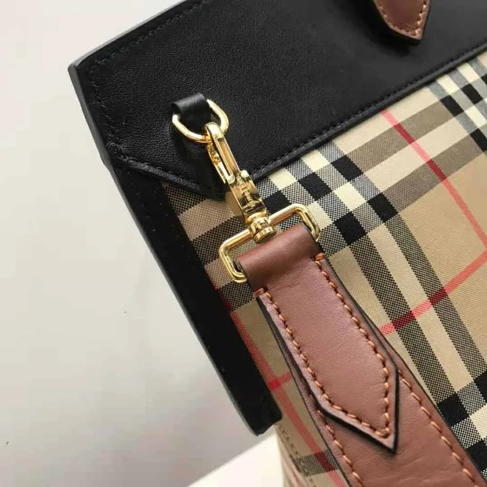 Burberry Small Vintage Check Society Top Handle Bag for Women