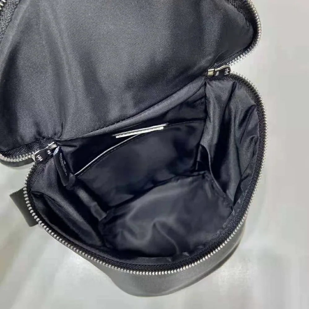 Prada Re-Nylon and Leather Shoulder Bag for Men in Black