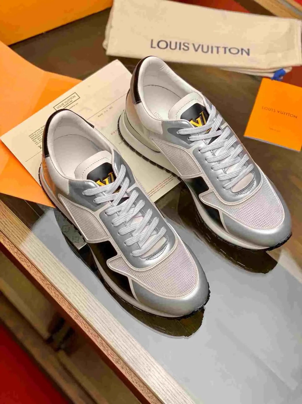 Louis Vuitton Run Away Sneaker Silver Louis Vuitton Run Away Sneaker Silver