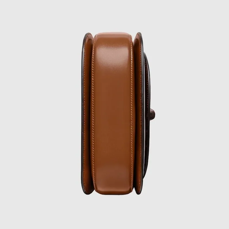 Gucci Bamboo 1947 Small Top Handle Bag in Brown Gold Hardware