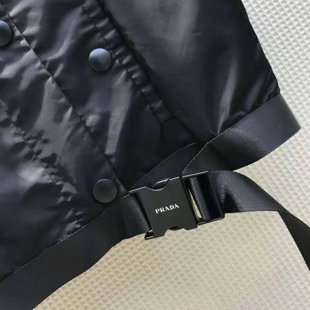 Prada Re-Nylon Gabardine Oversized Vest for Women in Black