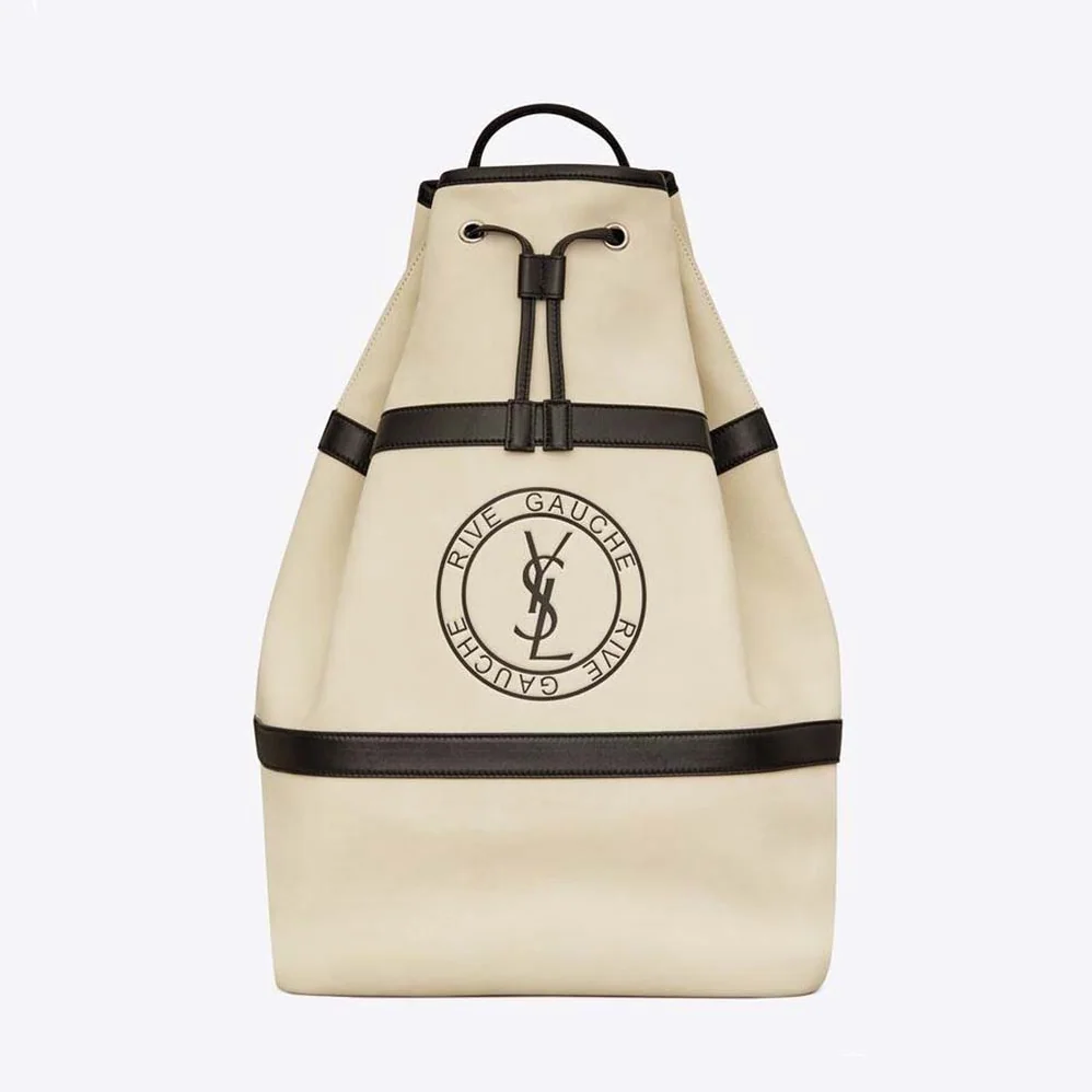 Saint Laurent YSL Rive Gauche Sling Bag in Smooth Leather for Men in White
