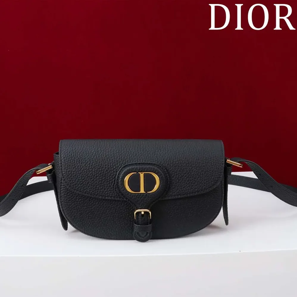 Dior Bobby East-West Bag Black Grained Calfskin for Women