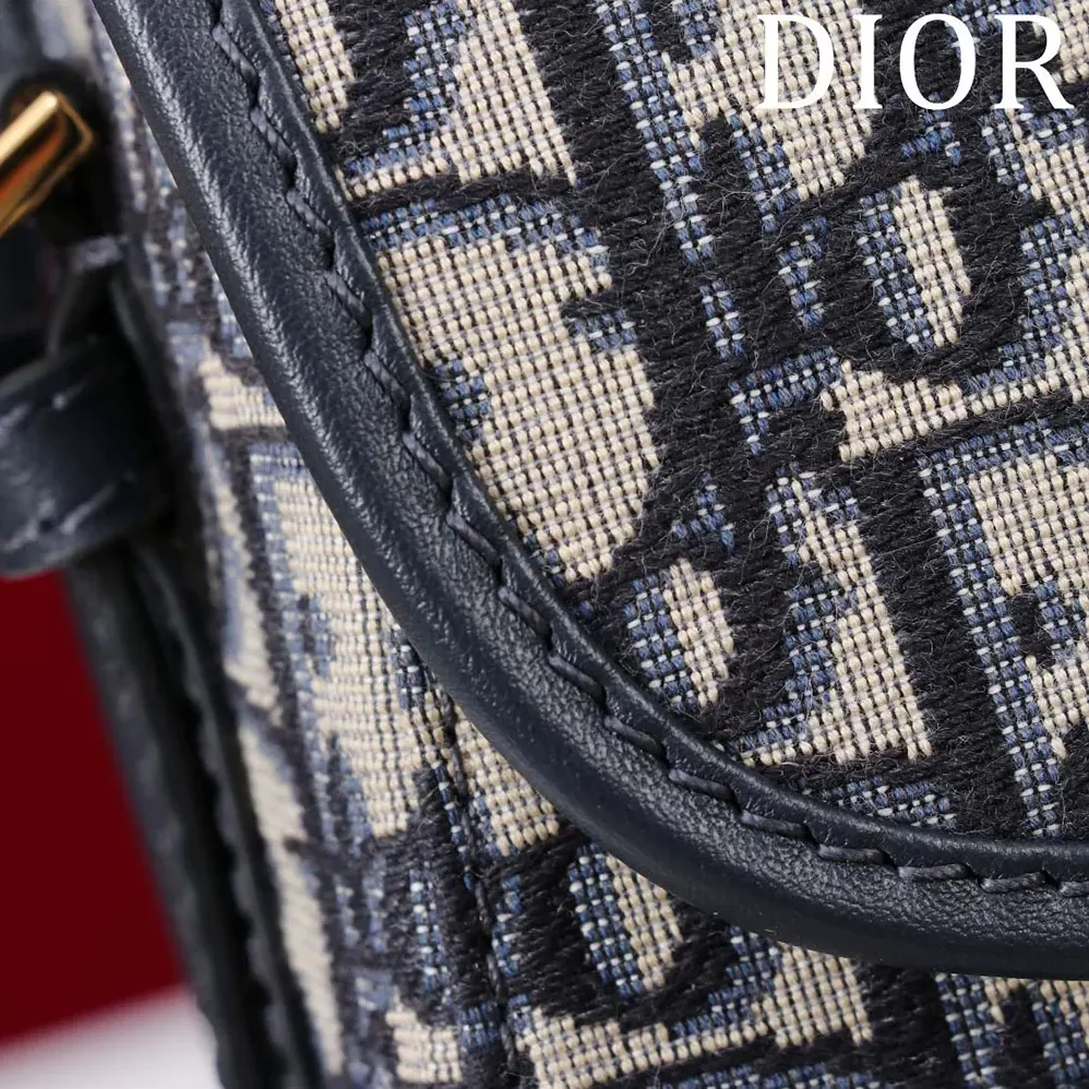 Dior Medium Dior Bobby Bag Blue Dior Oblique Jacquard for Women