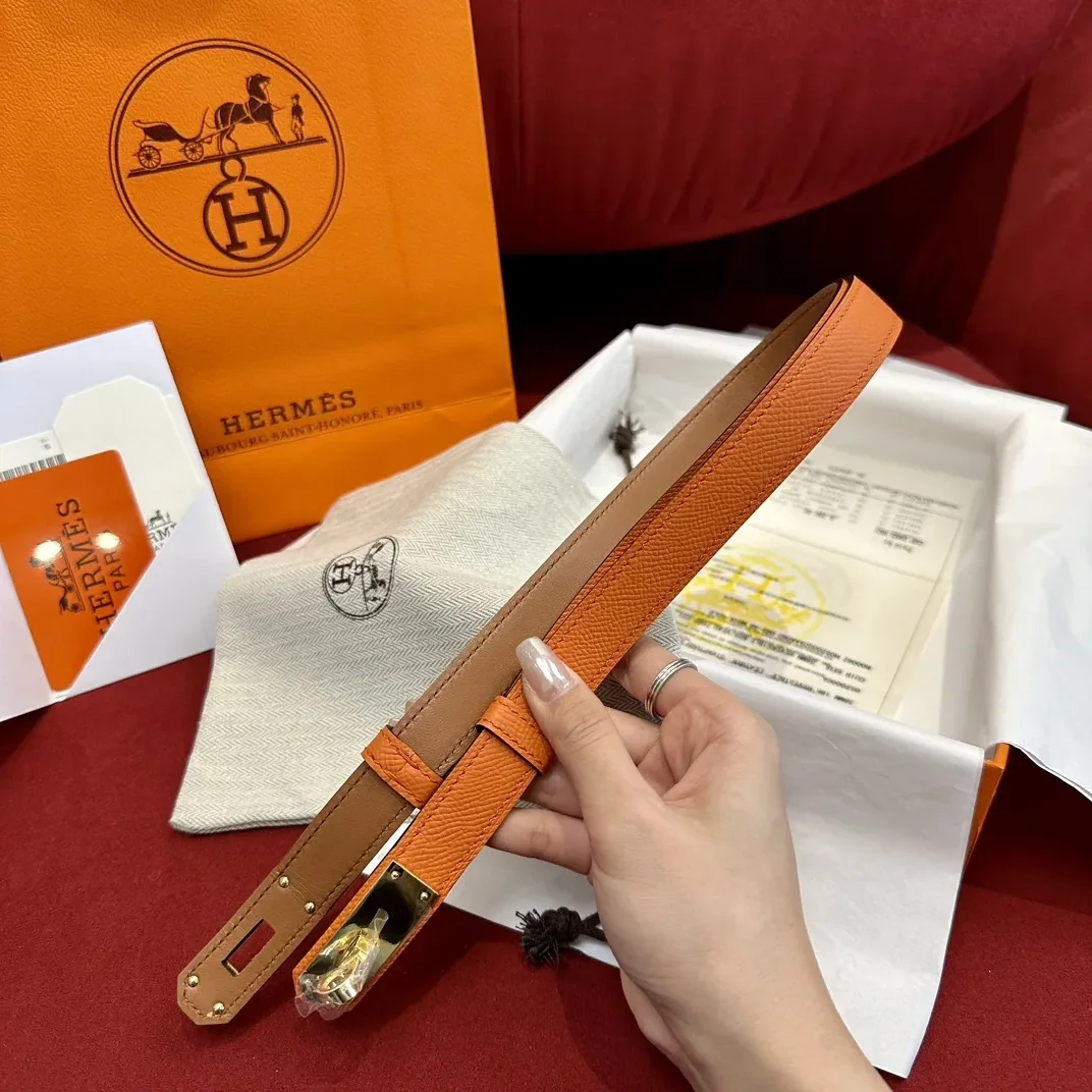 Hermes Kelly 18 Belt Orange Hermes Kelly 18 Belt Orange