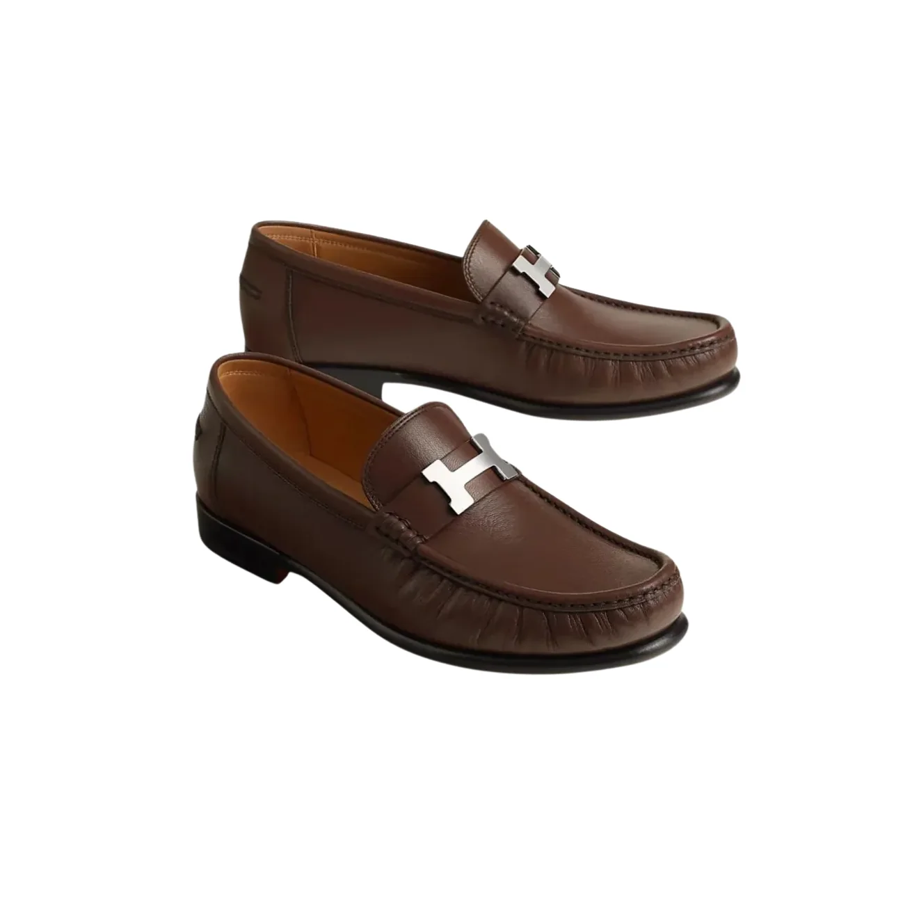 Hermes Karlo Loafers Marron Pecan Hermes Karlo Loafers Marron Pecan